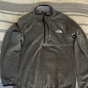 The North Face Heather Gray Zip-Up Fleece
